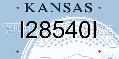 I28540I Kansas License Plate