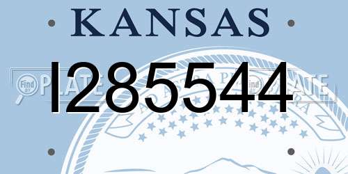 I285544 Kansas License Plate