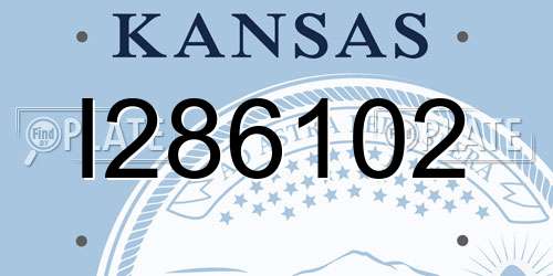 I286102 Kansas License Plate