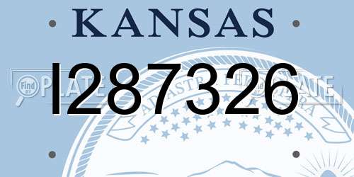 I287326 Kansas License Plate