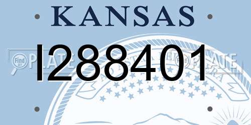 I288401 Kansas License Plate