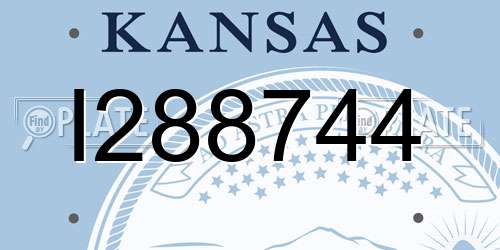 I288744 Kansas License Plate