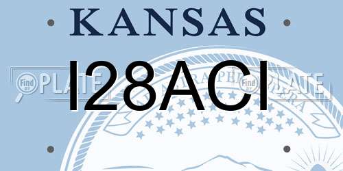 I28ACI Kansas License Plate