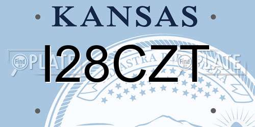 I28CZT Kansas License Plate