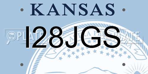 I28JGS Kansas License Plate