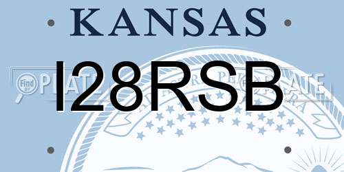 I28RSB Kansas License Plate
