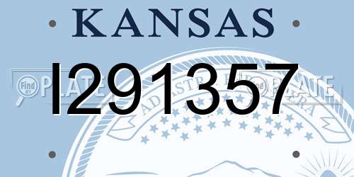 I291357 Kansas License Plate