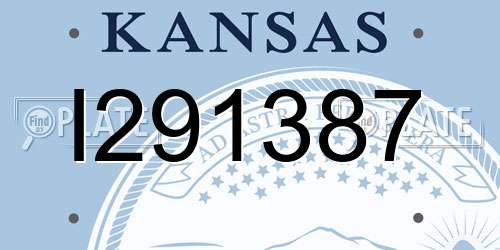 I291387 Kansas License Plate
