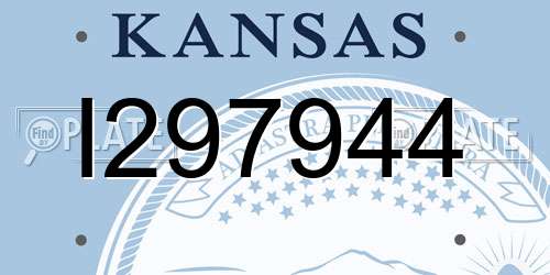 I297944 Kansas License Plate