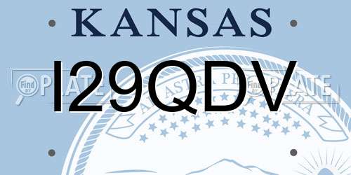 I29QDV Kansas License Plate