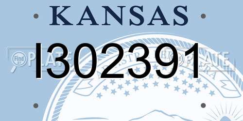 I302391 Kansas License Plate