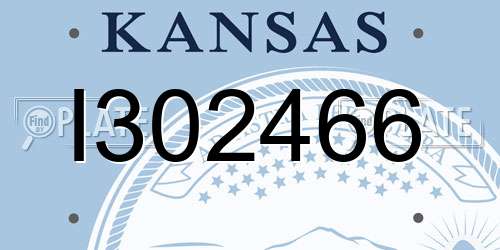 I302466 Kansas License Plate