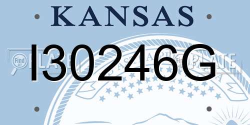 I30246G Kansas License Plate