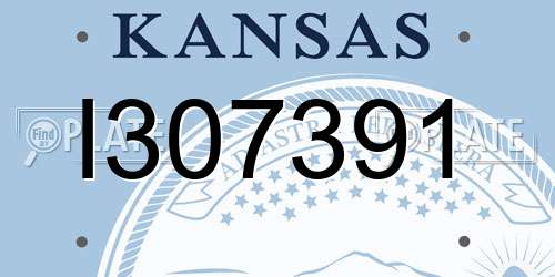 I307391 Kansas License Plate