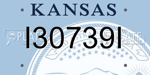 I30739I Kansas License Plate