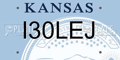 I30LEJ Kansas License Plate