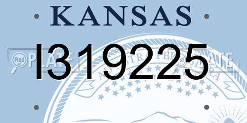 I319225 Kansas License Plate
