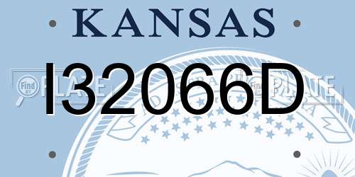 I32066D Kansas License Plate
