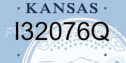 I32076Q Kansas License Plate