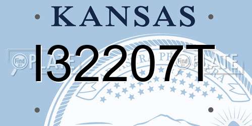 I32207T Kansas License Plate