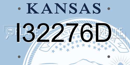 I32276D Kansas License Plate