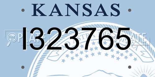 I323765 Kansas License Plate