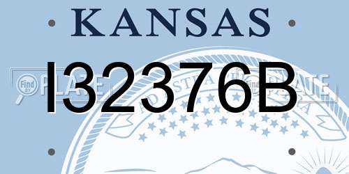 I32376B Kansas License Plate