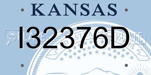 I32376D Kansas License Plate