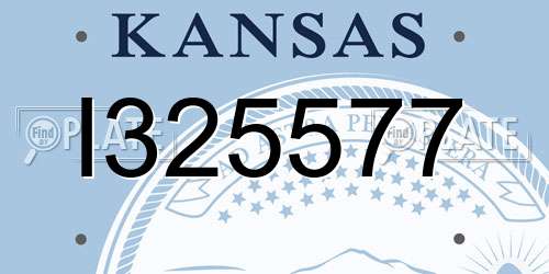 I325577 Kansas License Plate
