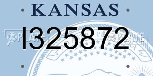 I325872 Kansas License Plate