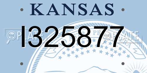 I325877 Kansas License Plate