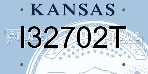 I32702T Kansas License Plate