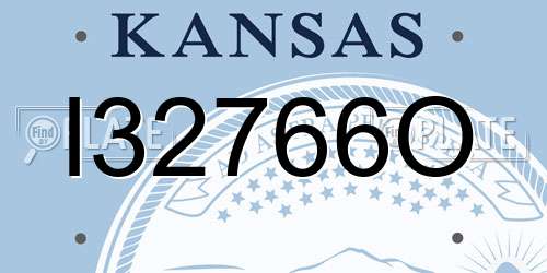 I32766O Kansas License Plate