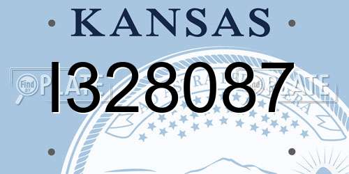 I328087 Kansas License Plate