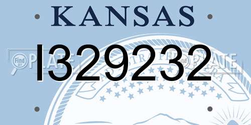 I329232 Kansas License Plate