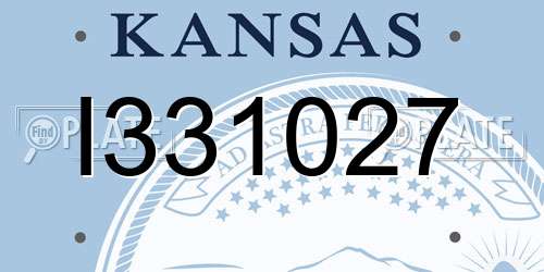 I331027 Kansas License Plate