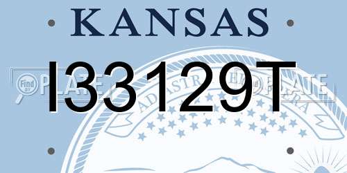I33129T Kansas License Plate