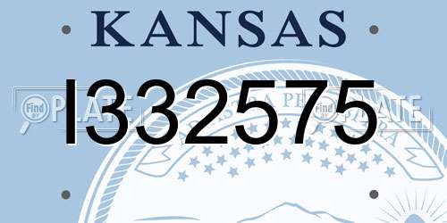 I332575 Kansas License Plate