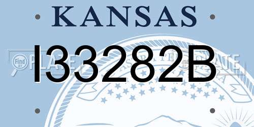 I33282B Kansas License Plate