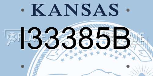 I33385B Kansas License Plate