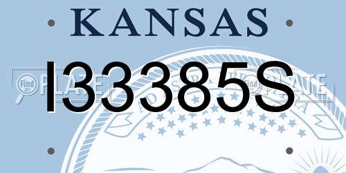 I33385S Kansas License Plate