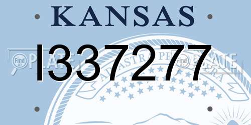 I337277 Kansas License Plate