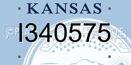 I340575 Kansas License Plate
