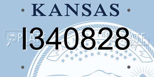 I340828 Kansas License Plate