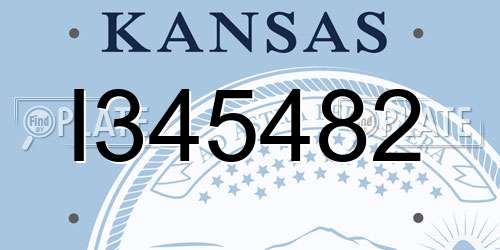 I345482 Kansas License Plate