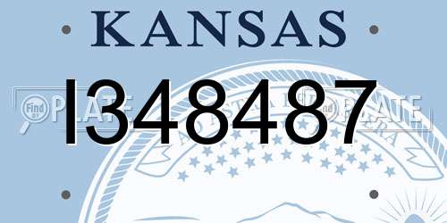 I348487 Kansas License Plate