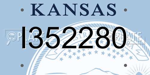 I352280 Kansas License Plate