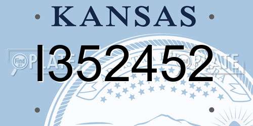 I352452 Kansas License Plate