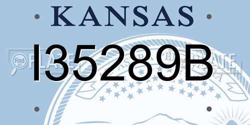 I35289B Kansas License Plate
