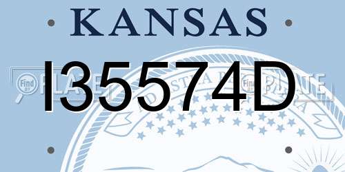 I35574D Kansas License Plate